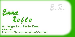 emma refle business card